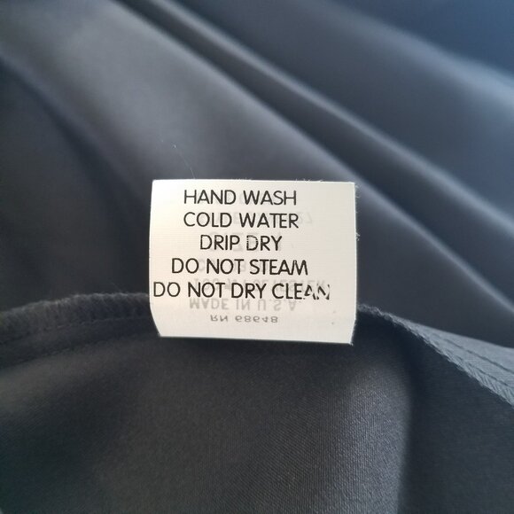 Nouveau Black Satin Halter Cocktail Wrap Dress Sequins SIZE 4 Evening Collection - Picture 10 of 16